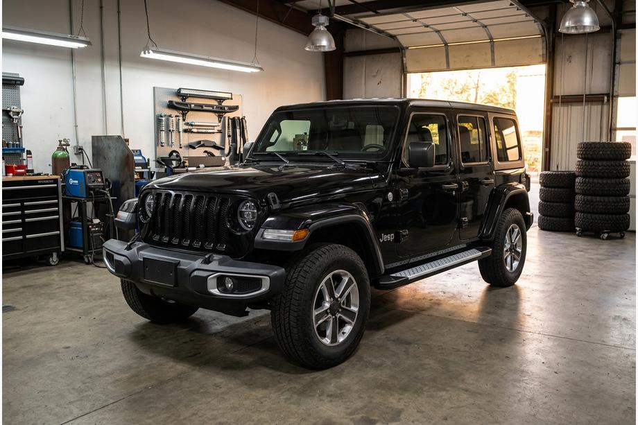 Jeep Wrangler 2018- Pedane laterali Allmond Grey (2 pz, alluminio) Image