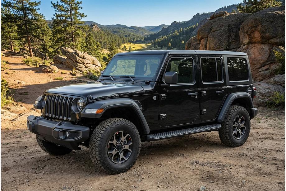Jeep Wrangler 2018- Pedane Laterali Tayga Black (2 pz, Alluminio) Foto 1