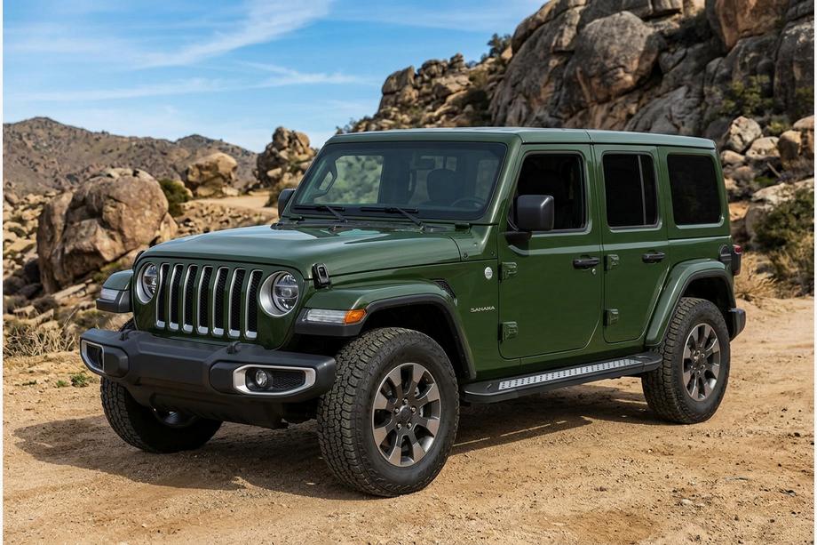 Jeep Wrangler 2018- Pedane Laterali Vision New Black (2 pz, Alluminio) Image