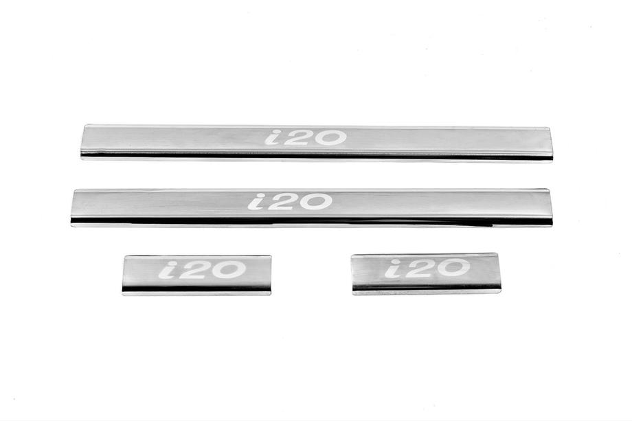 Hyundai I-20 2008-2012 Battitacco Carmos V2 (4 pz, acciaio inox) Foto 2