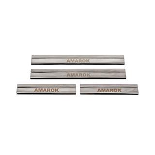 Battitacco Carmos V3 (4 pz, Acciaio Inox) Volkswagen Amarok 2010-2022 foto 1