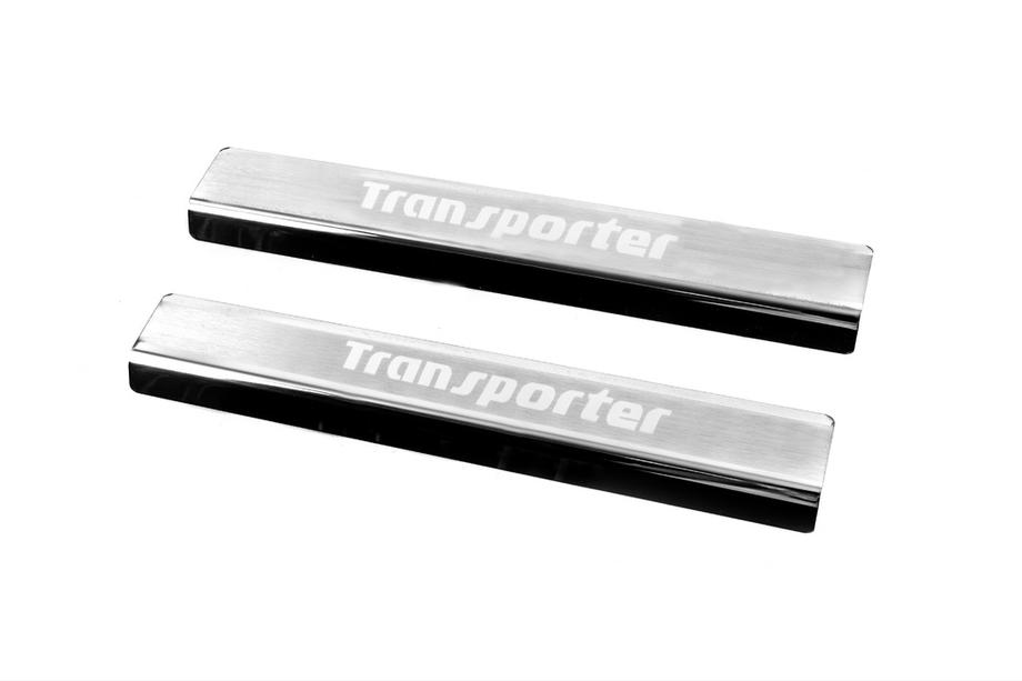 Volkswagen T5 Transporter 2003-2010 Battitacco Carmos V3 (2 pz, acciaio inox) Foto 1