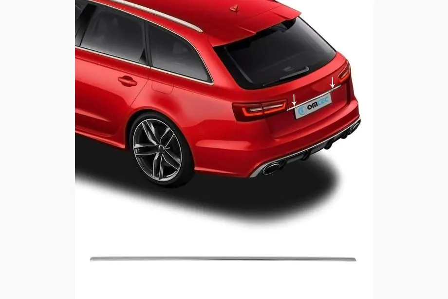 Audi A4 B7 2004-2008 Modanatura Posteriore Acciaio Inox Image