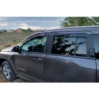 Deflettori Finestrini (4 pz, HIC) Jeep Compass 2006-2016 foto 2