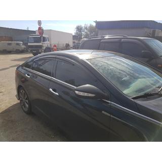 Deflettori Finestrini (4 pz, Sunplex Sport) Hyundai Sonata YF 2010-2014 foto 4