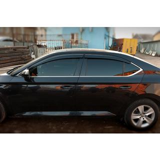 Deflettori Finestrini SD (4 pz, Sunplex Sport) Skoda Superb 2015-2024 foto 4