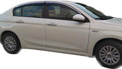 Fiat Tipo 2016- Deflettori Finestrini con Modanatura Cromata (4 pz, Sunplex Chrome) foto 1