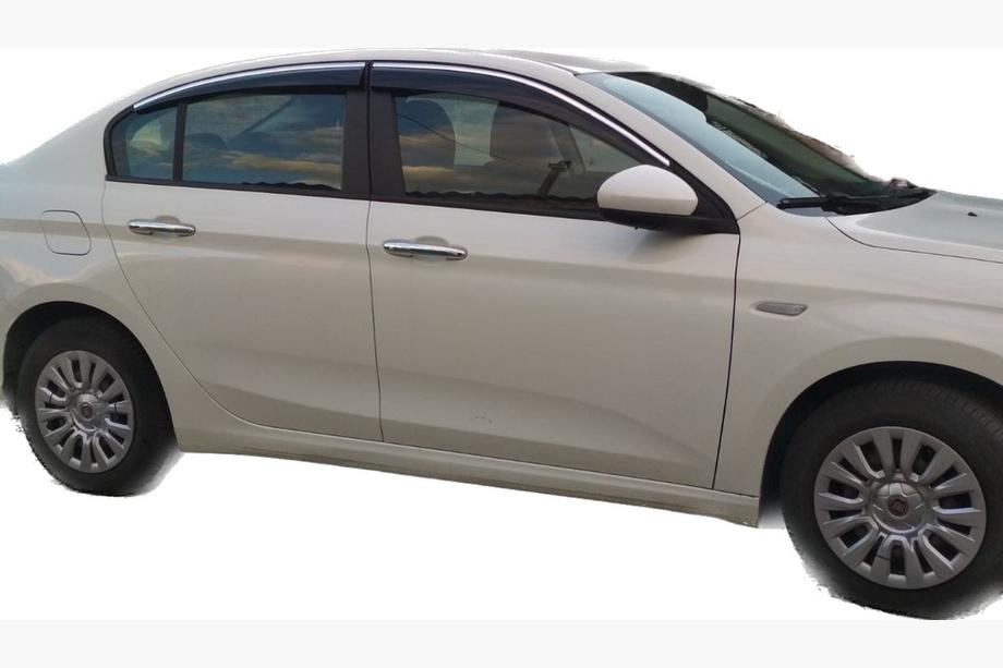 Fiat Tipo 2016- Deflettori Finestrini con Modanatura Cromata (4 pz, Sunplex Chrome) Image