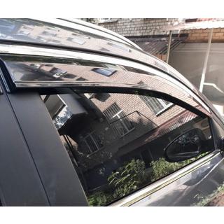 Deflettori Finestrini con Modanatura Cromata (4 pz, Sunplex Chrome) foto 3