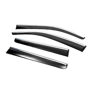Deflettori Finestrini con Modanatura Cromata (4 pz, Sunplex Chrome) foto 4