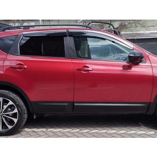 Deflettori Finestrini con Modanatura Cromata (4 pz, Sunplex Chrome) Nissan Qashqai 2007-2010 foto 1