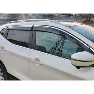 Deflettori Finestrini con Modanatura Cromata (4 pz, Sunplex Chrome) foto 2