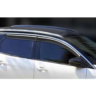Deflettori Finestrini con Modanatura Cromata (4 pz, Sunplex Chrome) Peugeot 3008 2016-2023 foto 2