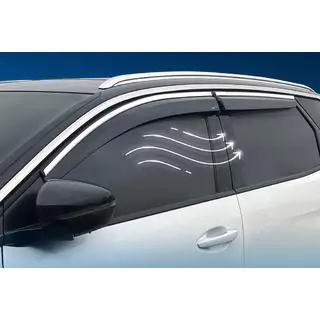 Deflettori Finestrini con Modanatura Cromata (4 pz, Sunplex Chrome) Peugeot 3008 2016-2023 foto 1