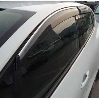 Deflettori Finestrini con Modanatura Cromata (4 pz, Sunplex Chrome) Renault Clio V 2019- foto 3