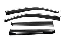 Volkswagen Amarok 2010-2022 Deflettori Finestrini con Modanatura Cromata (4 pz, Sunplex Chrome) foto 1