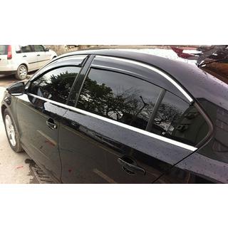 Deflettori Finestrini con Modanatura Cromata (4 pz, Sunplex Chrome) foto 1