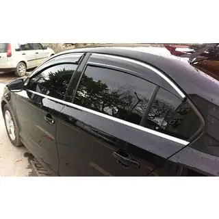 Deflettori Finestrini con Modanatura Cromata (4 pz, Sunplex Chrome) foto 1