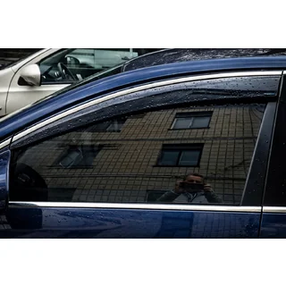 Deflettori Finestrini con Modanatura Cromata (4 pz, Sunplex Chrome) foto 1