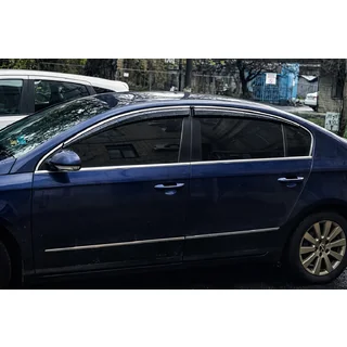 Deflettori Finestrini con Modanatura Cromata (4 pz, Sunplex Chrome) foto 3