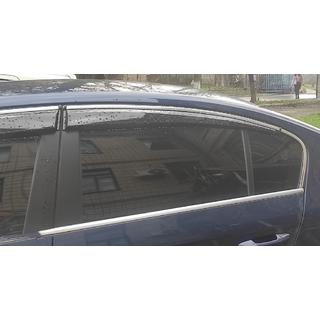 Deflettori Finestrini con Modanatura Cromata SD (4pz, EU, Sunplex Chrome) Volkswagen Passat B7 2012-2015 foto 3