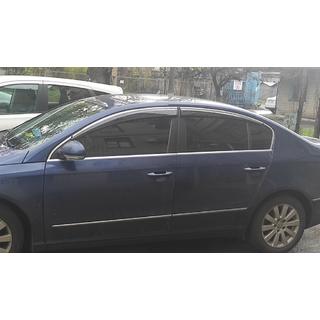 Deflettori Finestrini con Modanatura Cromata SD (4pz, EU, Sunplex Chrome) Volkswagen Passat B7 2012-2015 foto 1
