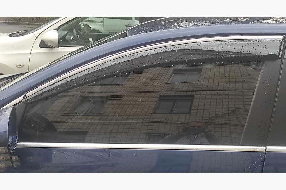 Volkswagen Passat B7 2012-2015 Deflettori Finestrini con Modanatura Cromata SD (4pz, EU, Sunplex Chrome) Foto 2