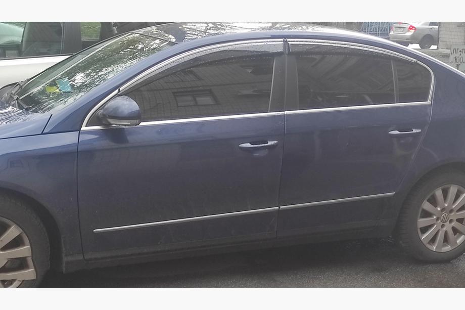 Volkswagen Passat B7 2012-2015 Deflettori Finestrini con Modanatura Cromata SD (4pz, EU, Sunplex Chrome) Foto 5