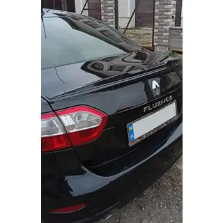 Spoiler Lip (Sunplex, nero) (125,4cm x 7,2cm) Renault Fluence 2009-2016 foto 4