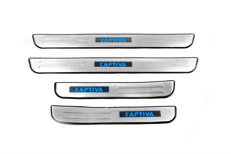 Chevrolet Captiva 2006-2019 Battitacco Libao LED (2006-2011, 4 pz, acciaio inox) Foto 2