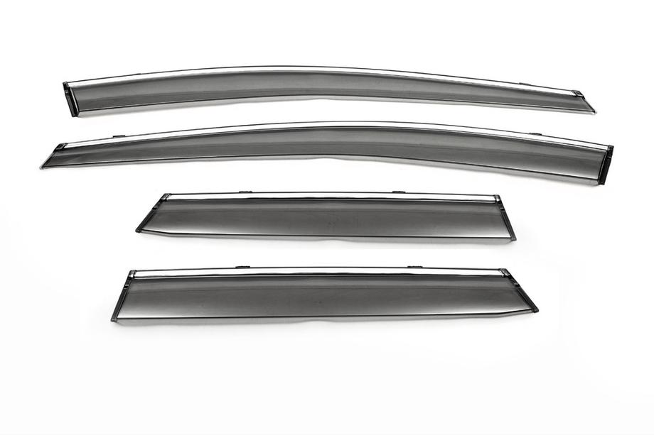 Mazda CX-7 2006-2012 Deflettori finestrini con cromatura (4 pz, Libao) Image