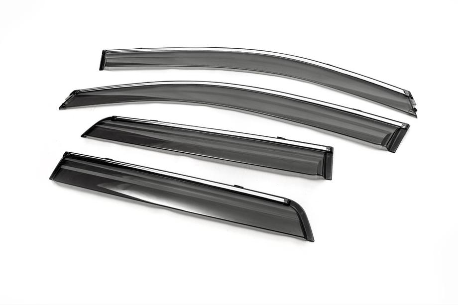 Mitsubishi ASX 2010-2023 Deflettori finestrini cromati (4 pz, Libao) Foto 2