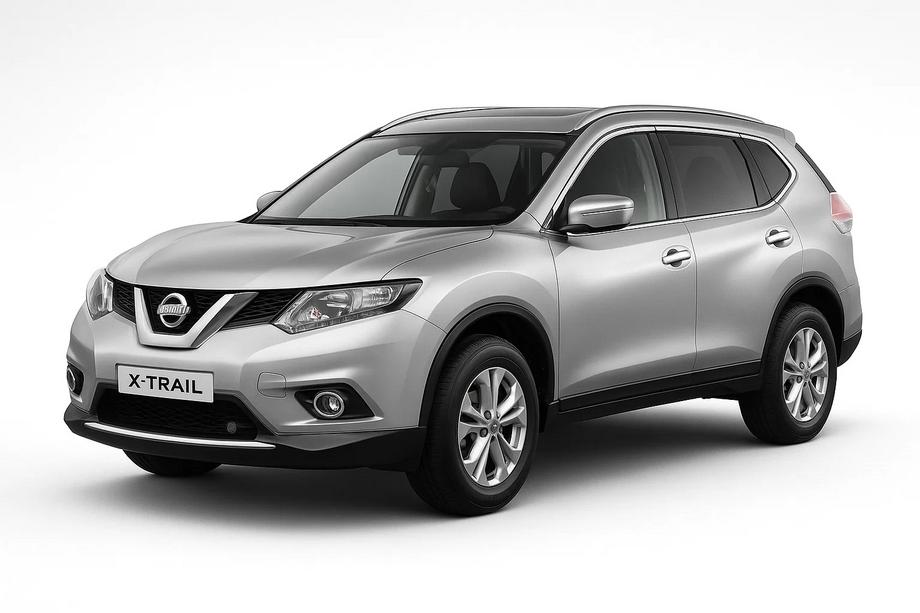 Nissan X-trail T32/Rogue 2014-2021 Mancorrenti tetto integrati grigi OEM (per X-trail, alluminio, installazione con adesivo) Foto 3