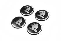 Skoda Adesivi per coprimozzo 54mm (4pz) foto 4