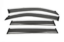 Subaru Forester 2013-2018 Deflettori Finestrini con Cromo (4 pz, Aomis) foto 2
