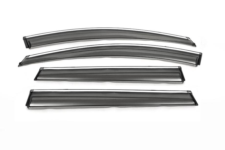 GreatWall Haval H6 2011- Deflettori Finestrini con Modanatura Cromata 2012-2016 (4 pz, Libao) Image