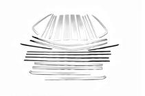 Toyota Land Cruiser Prado 150 2009-2023 Set completo cornici cromate finestrini foto 4