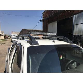 Barre portatutto con traverse (2 pz, nere) Toyota Hilux 2006-2015 foto 3