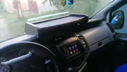 Opel Vivaro 2001–2015 Mensola cruscotto (2001-2010, Nera con cuciture rosse) foto 5