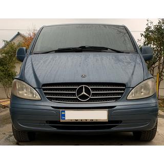 Cornice Targa Cromo (1 pz, Acciaio Inox) Mercedes Vito W639 2004-2014 foto 1