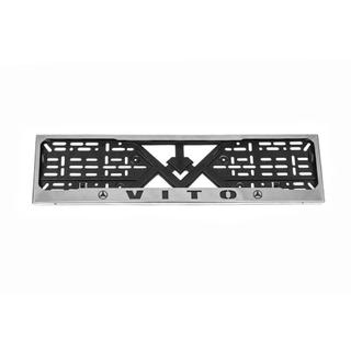 Cornice Targa Cromo (1 pz, Acciaio Inox) Mercedes Vito W639 2004-2014 foto 3