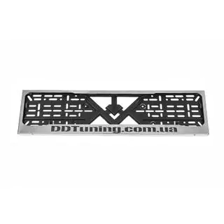 Cornice Targa Cromo DD Tuning (1 pz, Acciaio Inox) foto 2