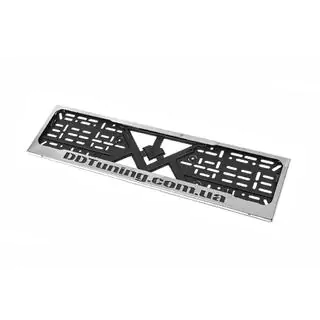 Cornice Targa Cromo DD Tuning (1 pz, Acciaio Inox) foto 1