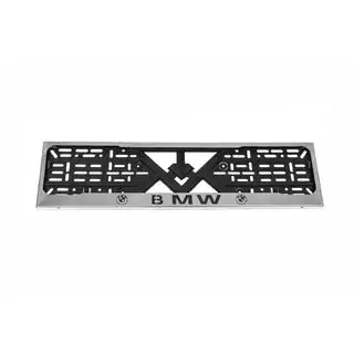 Cornice targa cromo BMW (1 pz, acciaio inox)