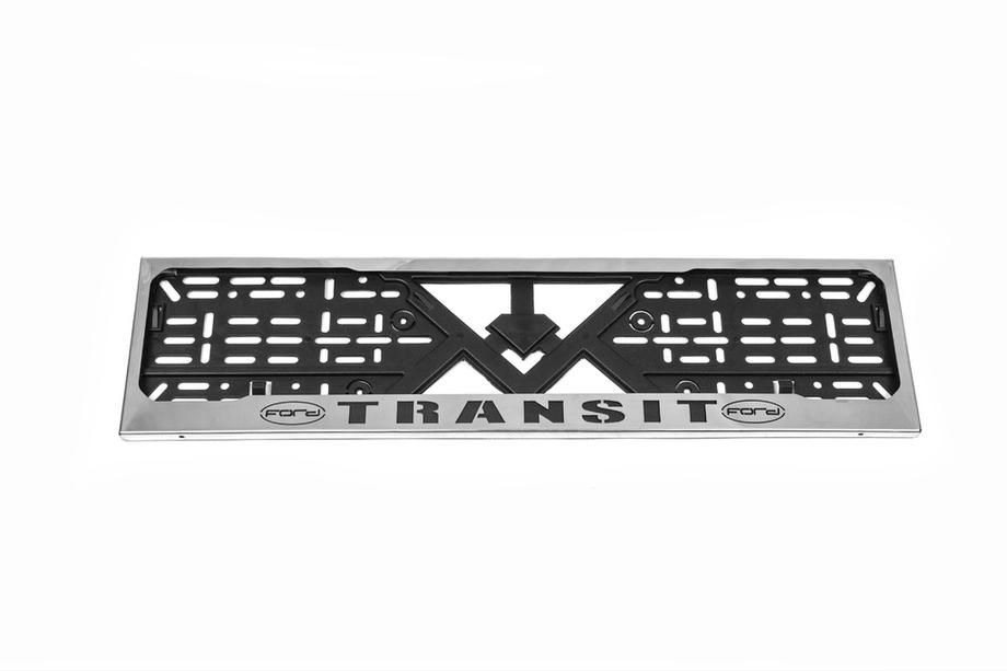 Ford Transit 2000–2014 Cornice Targa Cromo (1 pz, Acciaio Inox) Image