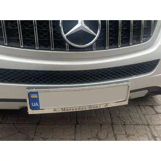 Cornice Targa Cromo Mercedes (1 pz, Acciaio Inox) foto 4