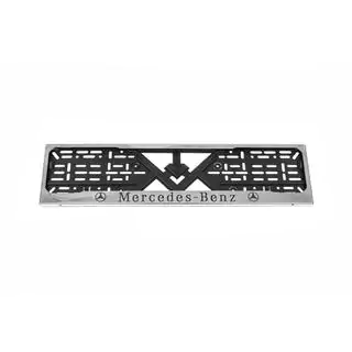 Cornice Targa Cromo Mercedes (1 pz, Acciaio Inox) foto 3