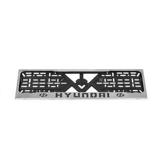 Cornice targa cromo Hyundai (1 pz, acciaio inox) foto 2