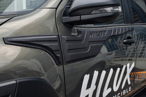 Toyota Hilux 2015- Modanature superiori porta (4 pz, ABS) foto 2