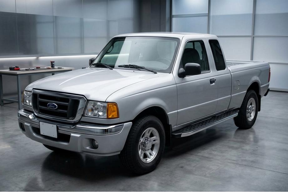 Ford Ranger 2002-2006 Pedane Laterali BlackLine (2 pz, Alluminio) Image
